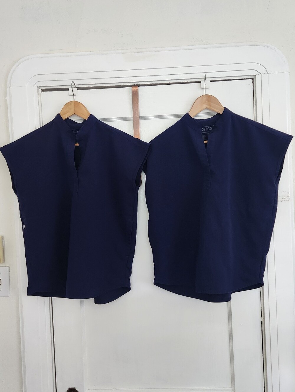 Figs Navy Rafaela Tops (Two) - Picture 2 of 4